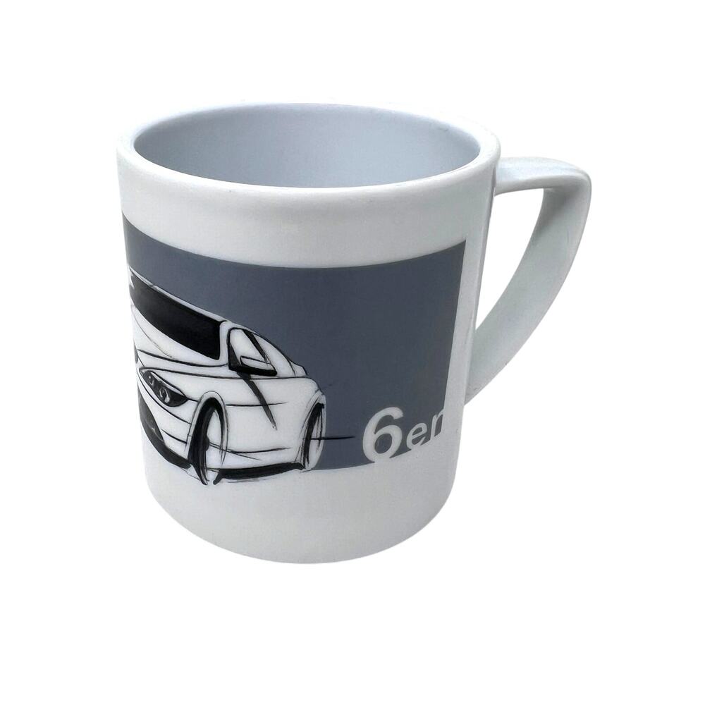 BMW Coffee Mug Vintage 6er Six‎ Series Coupe 2004 Ceramic White Gray Cup
